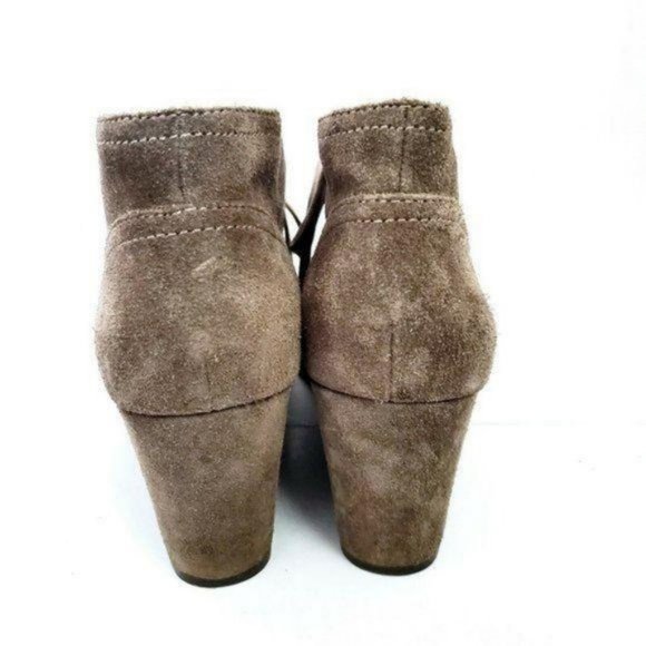 Lucky Brand Seleste Lace Up Wedge Booties Ankle Boots Sz 11 Taupe Brindle 41 EU - Picture 6 of 10